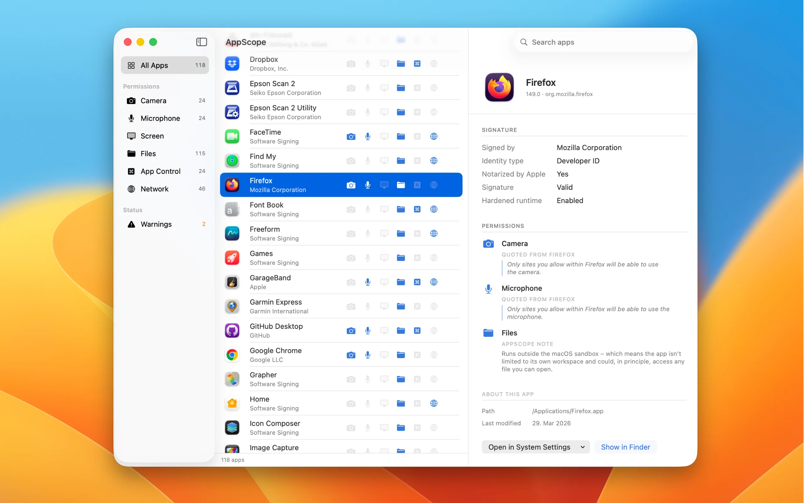 AppScope Screenshot - Light Mode