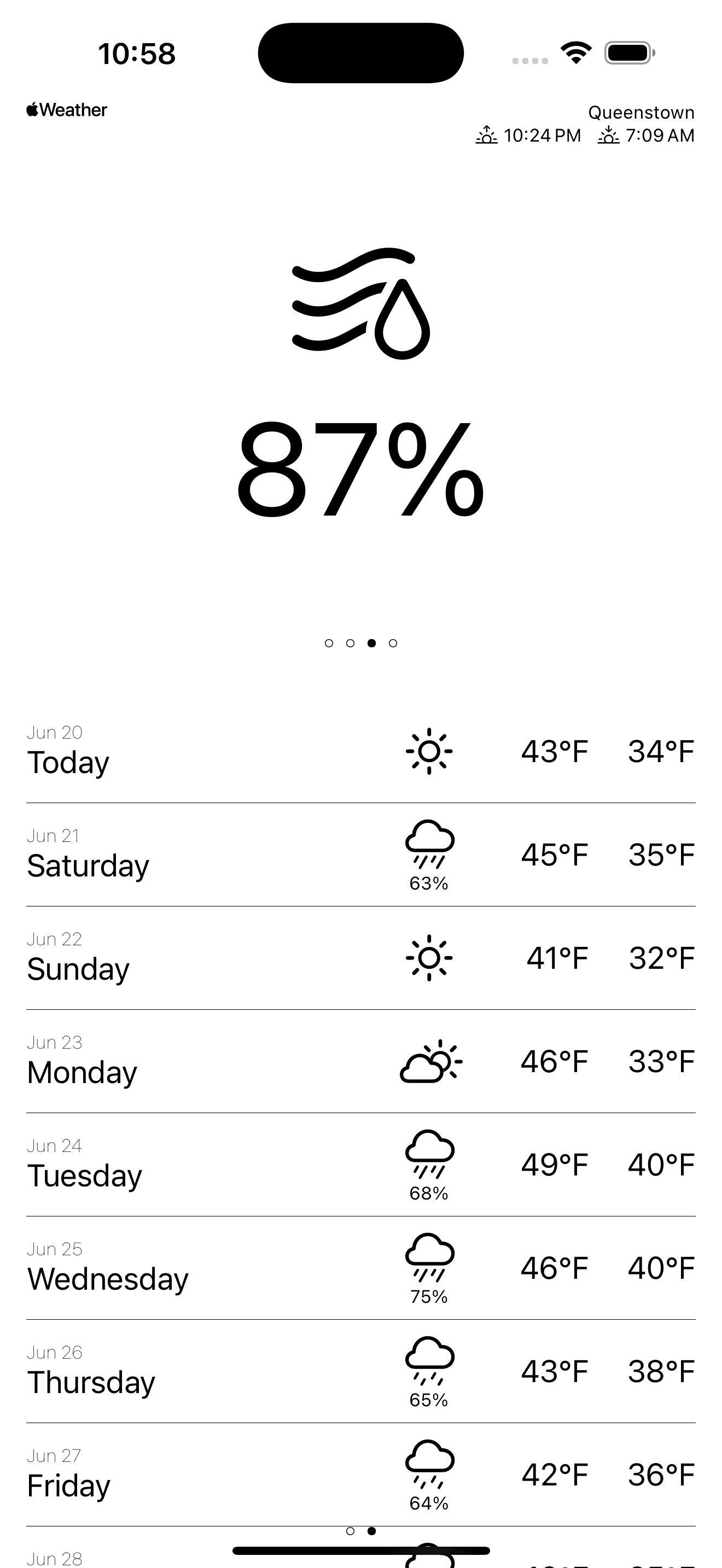 ° – the weather app Screenshot 2 - Light Mode
