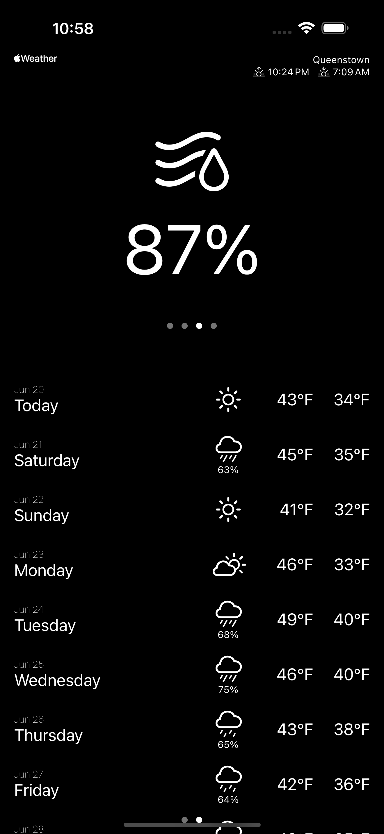 ° – the weather app Screenshot 4 - Dark Mode