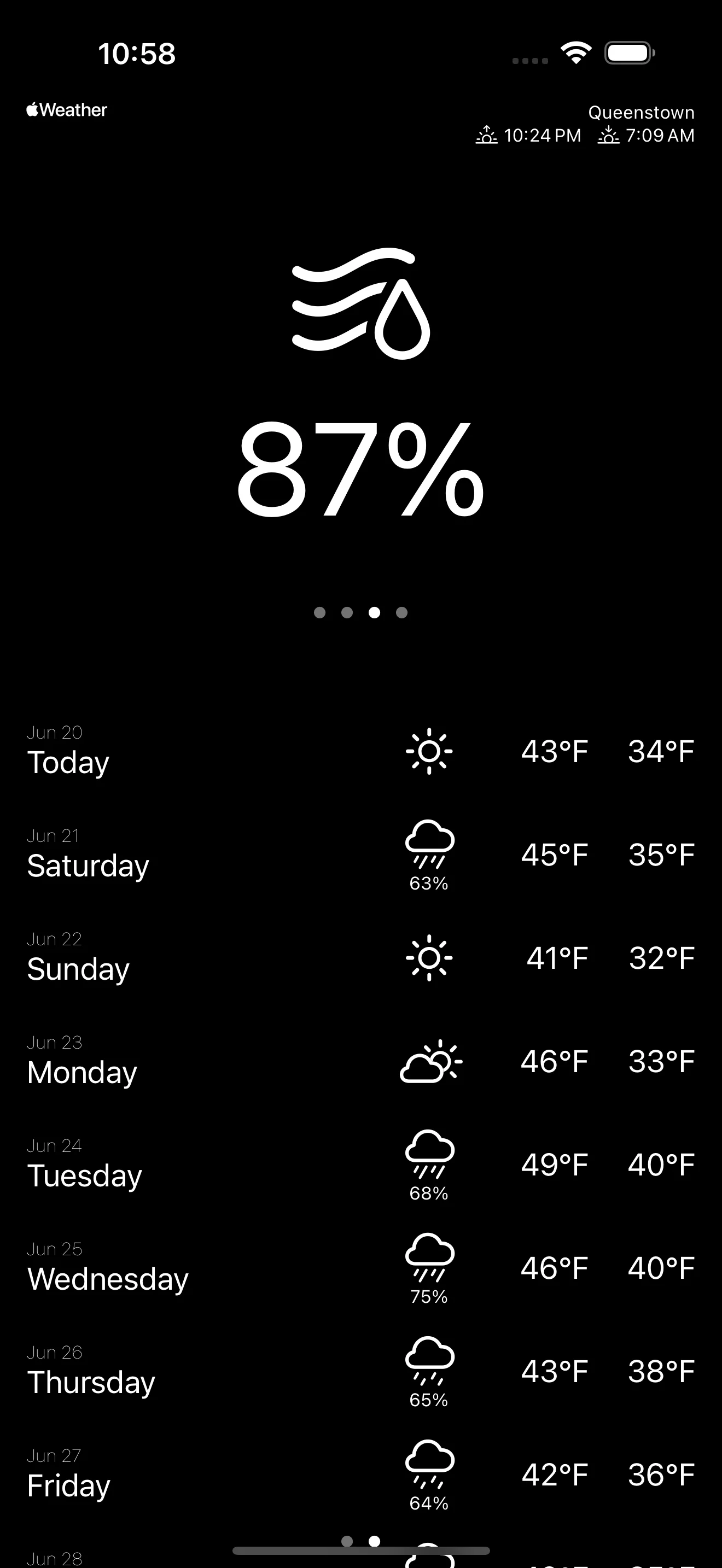 ° – the weather app Screenshot 4 - Dark Mode