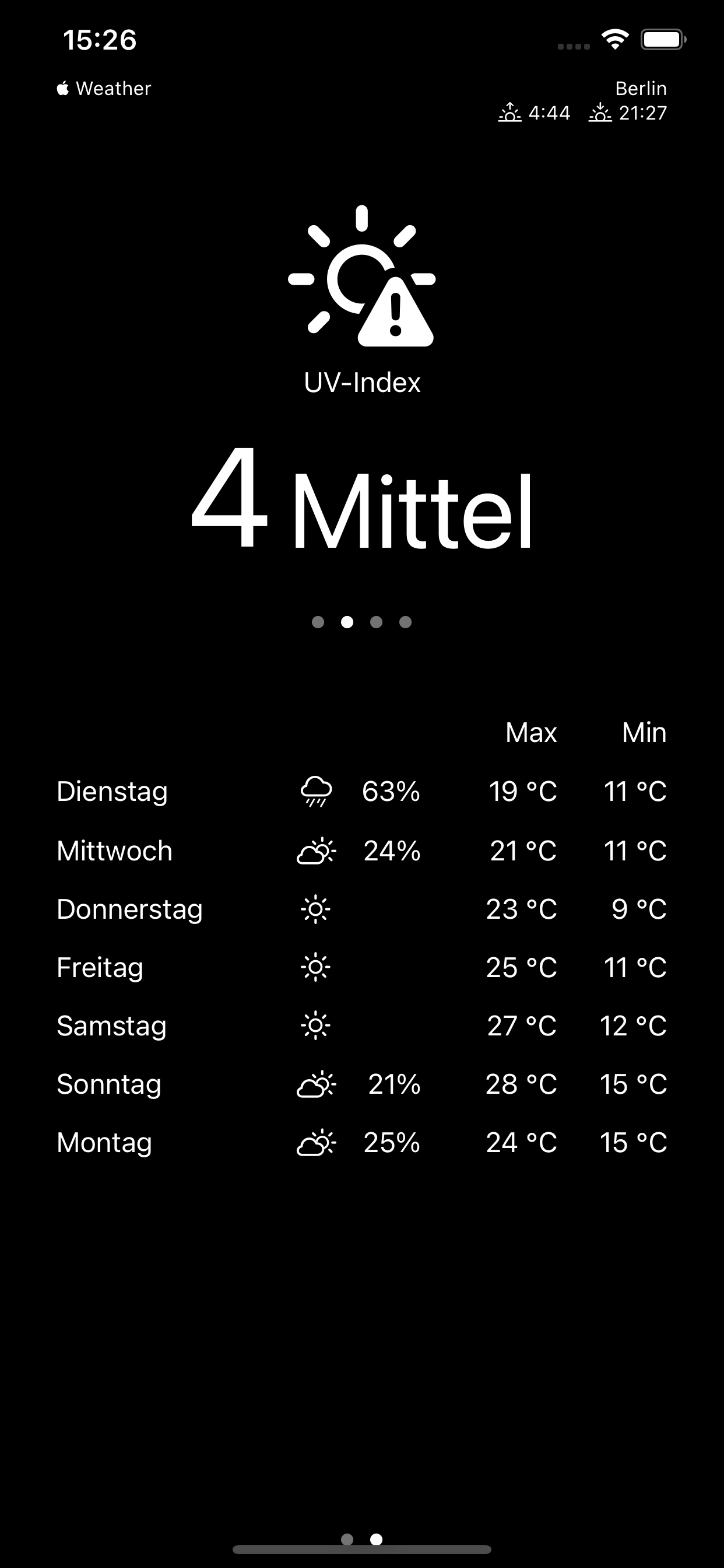 ° – the weather app Screenshot 3 - Dark Mode