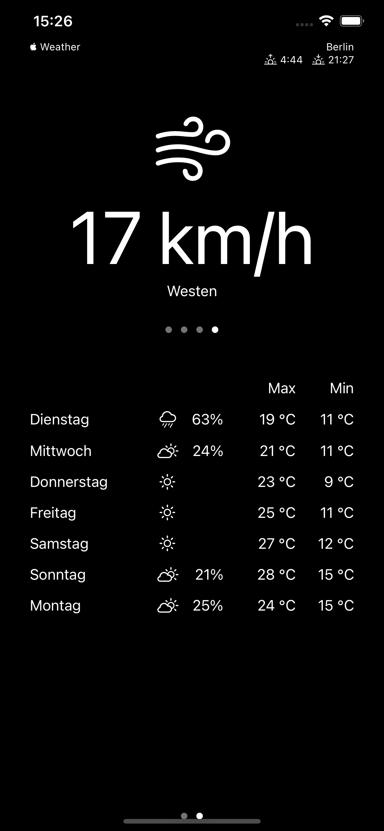° – the weather app Screenshot 5 - Dark Mode