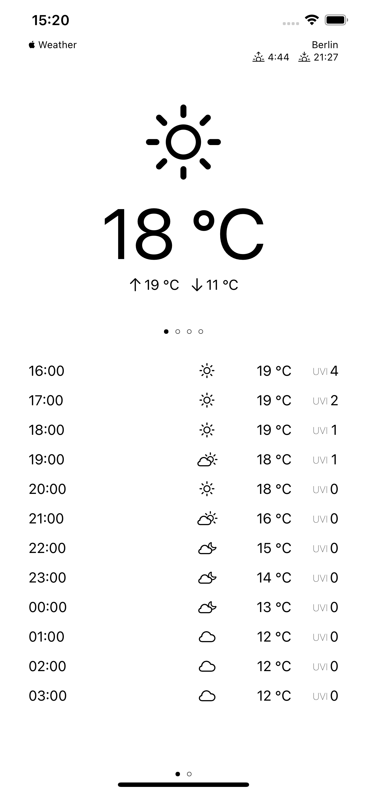 ° – the weather app Screenshot 1 - Light Mode