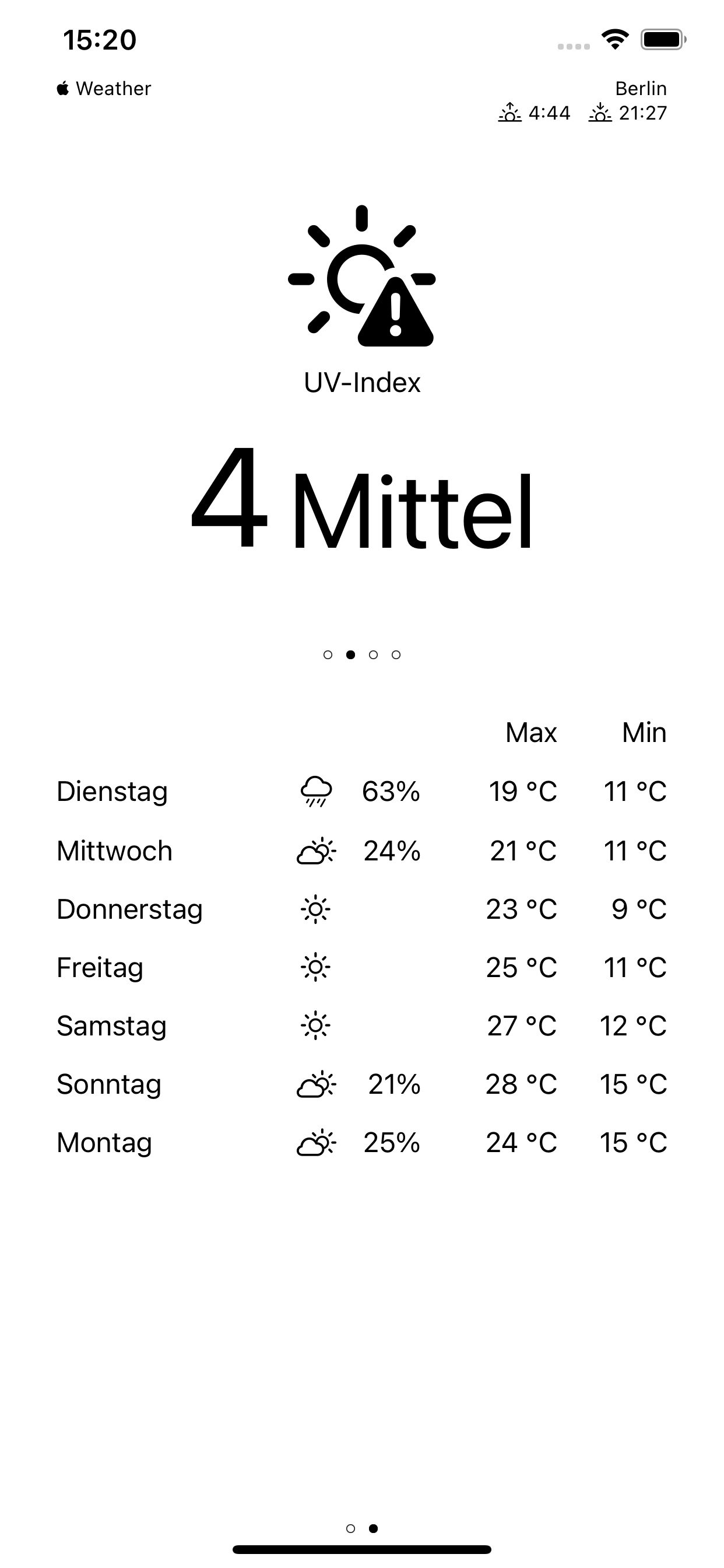 ° – the weather app Screenshot 3 - Light Mode