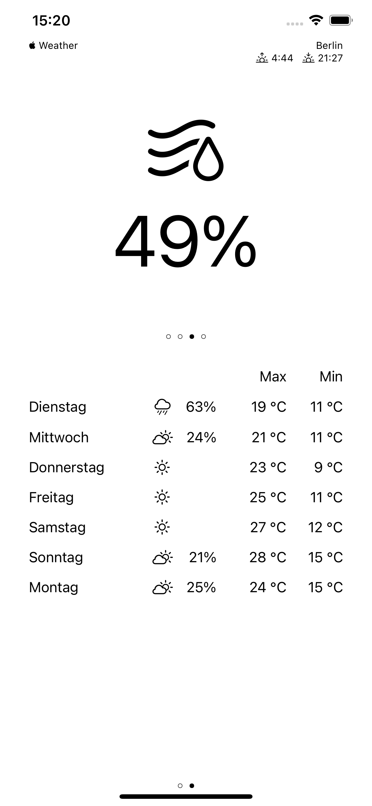 ° – the weather app Screenshot 4 - Light Mode