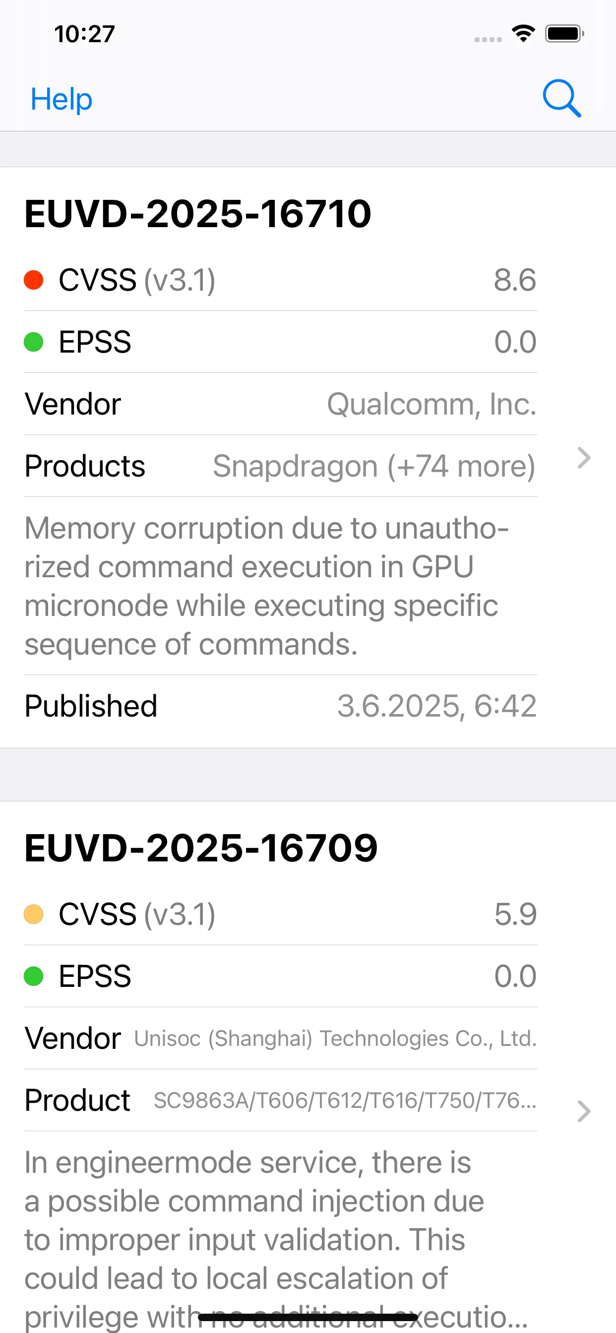 EUVD Screenshot 1
