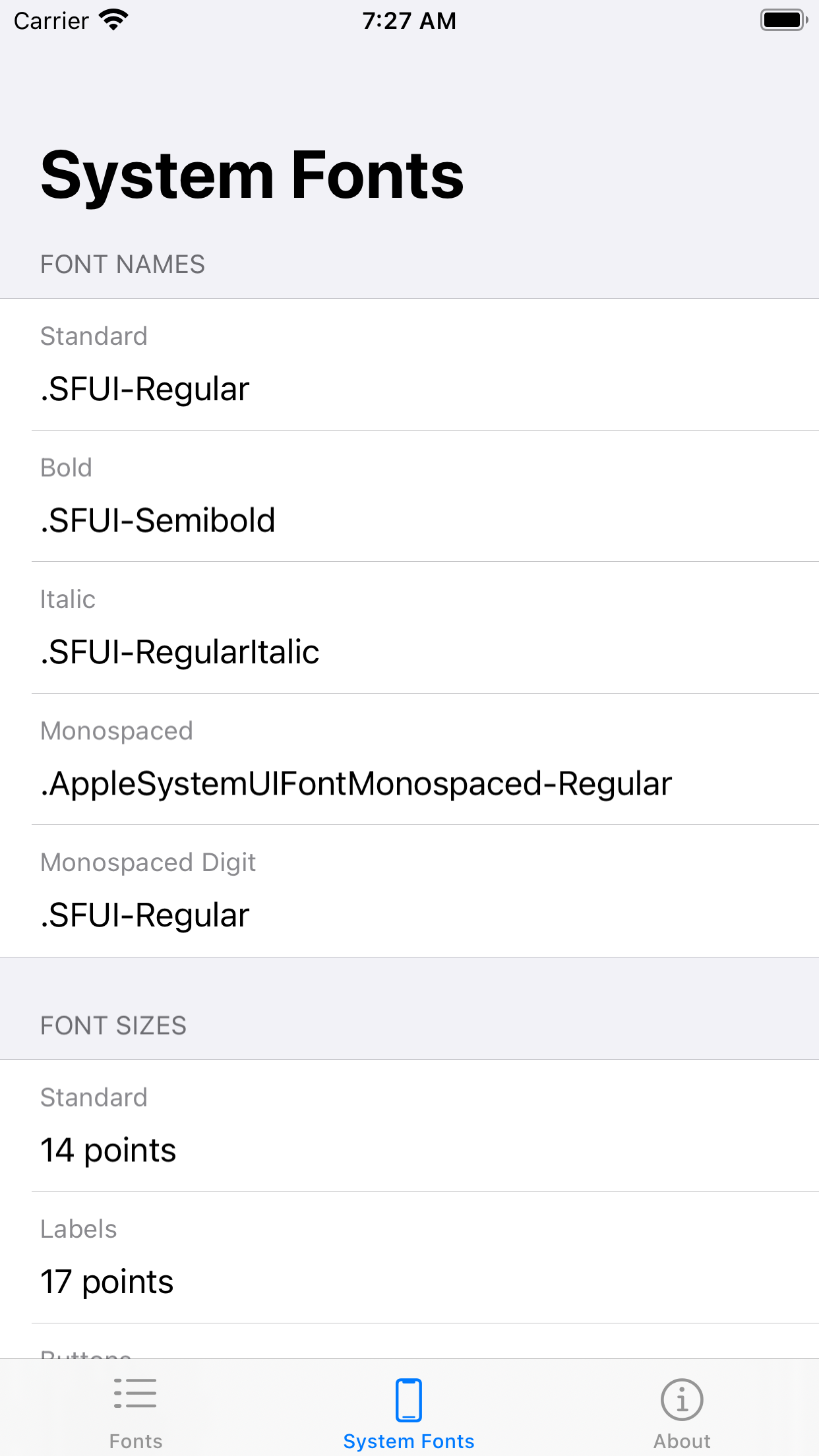 Fonts Browser Screenshot 5