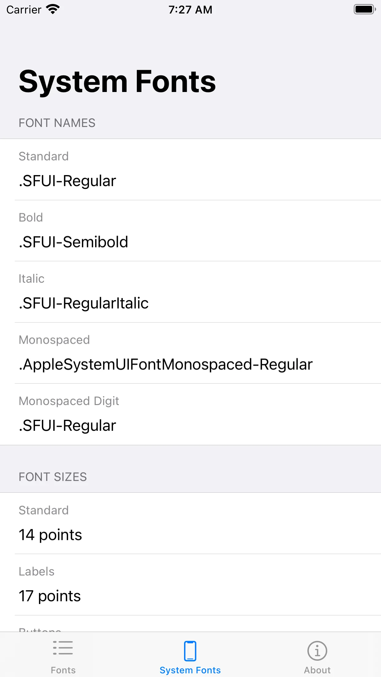 Fonts Browser Screenshot 6