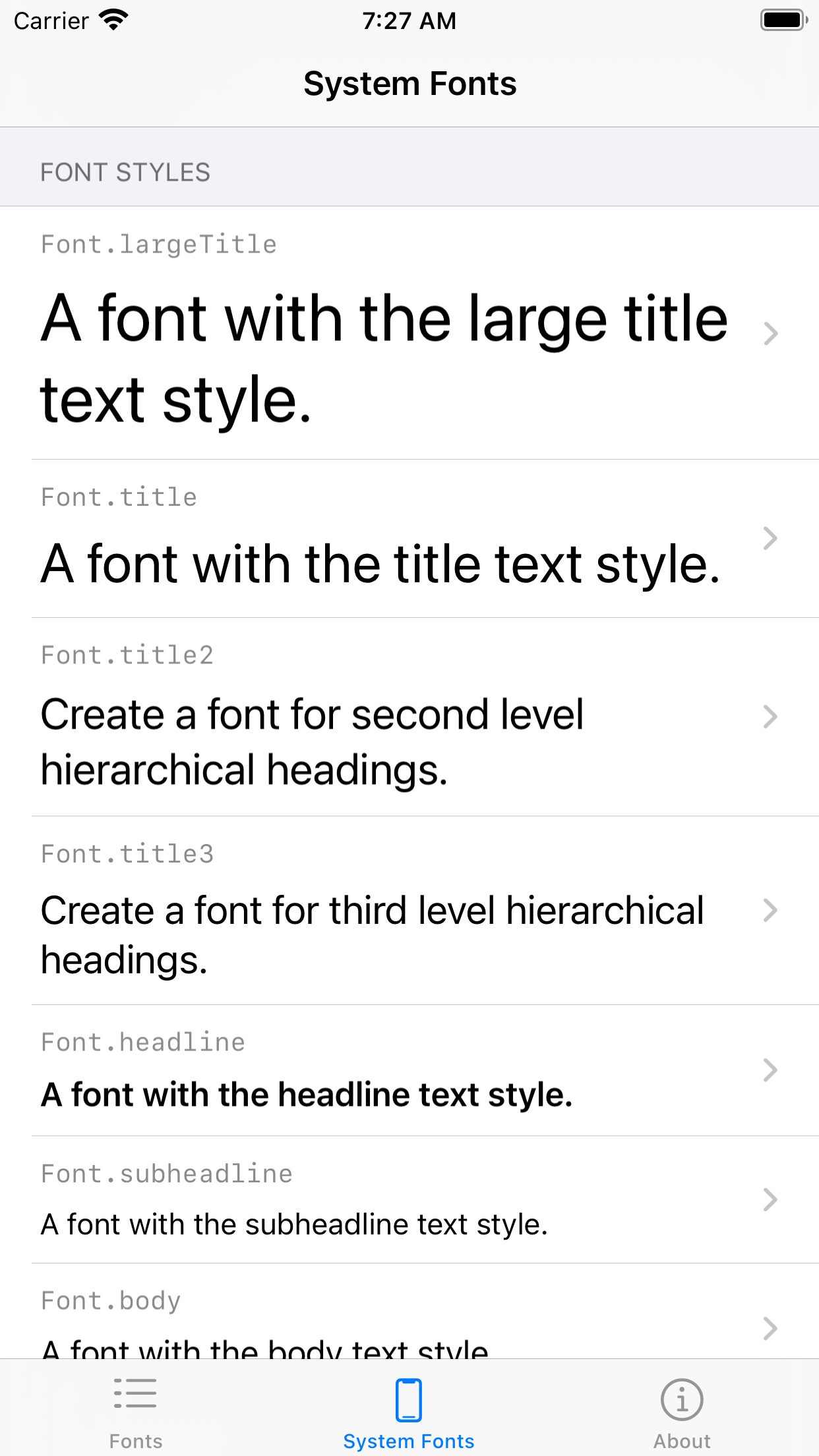Fonts Browser Screenshot 5