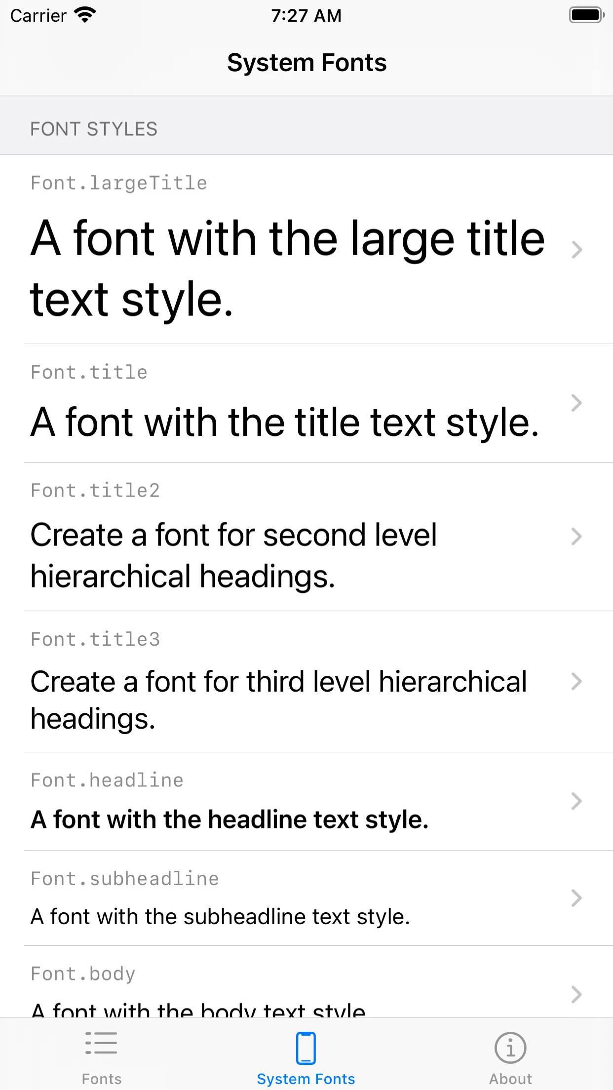 Fonts Browser Screenshot 7
