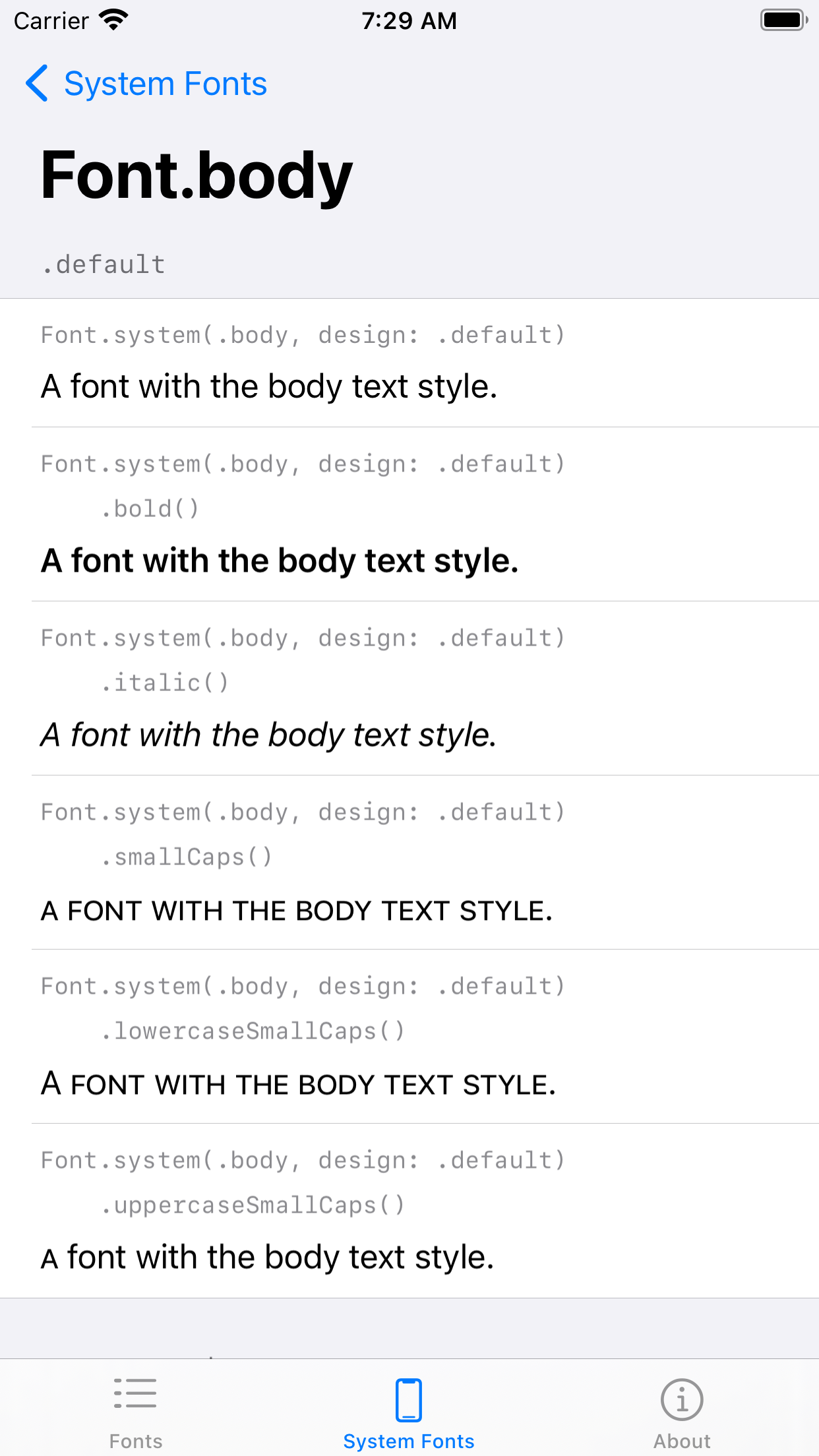 Fonts Browser Screenshot 5