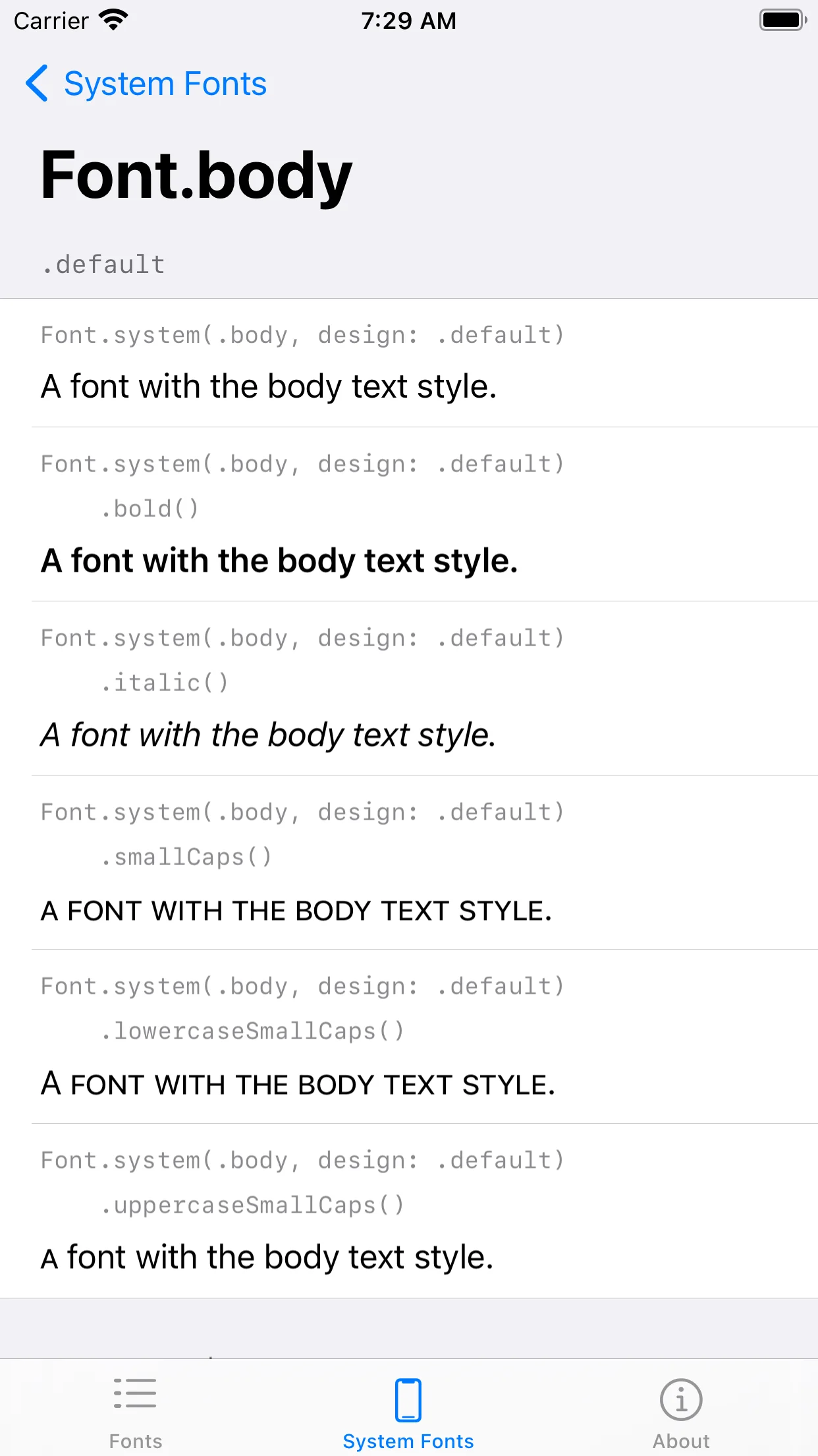 Fonts Browser Screenshot 8