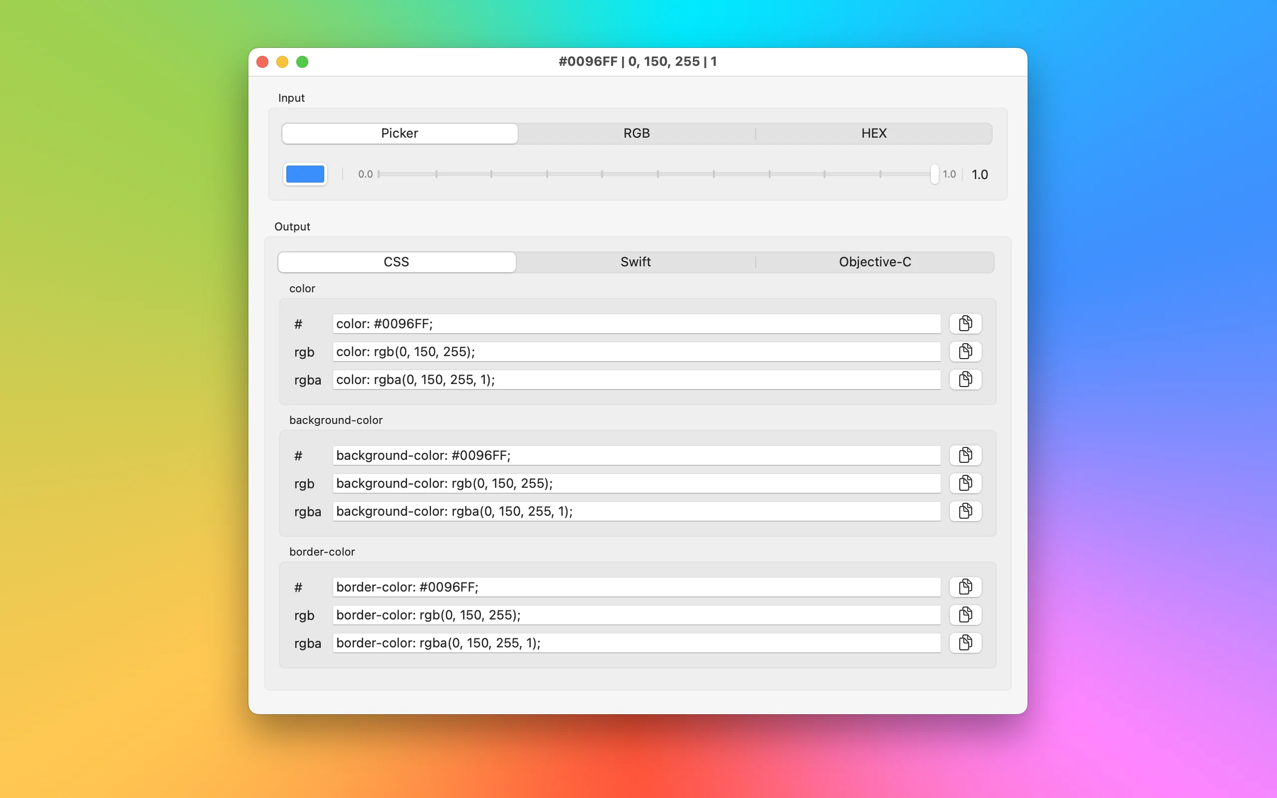 iColor Screenshot - Light Mode