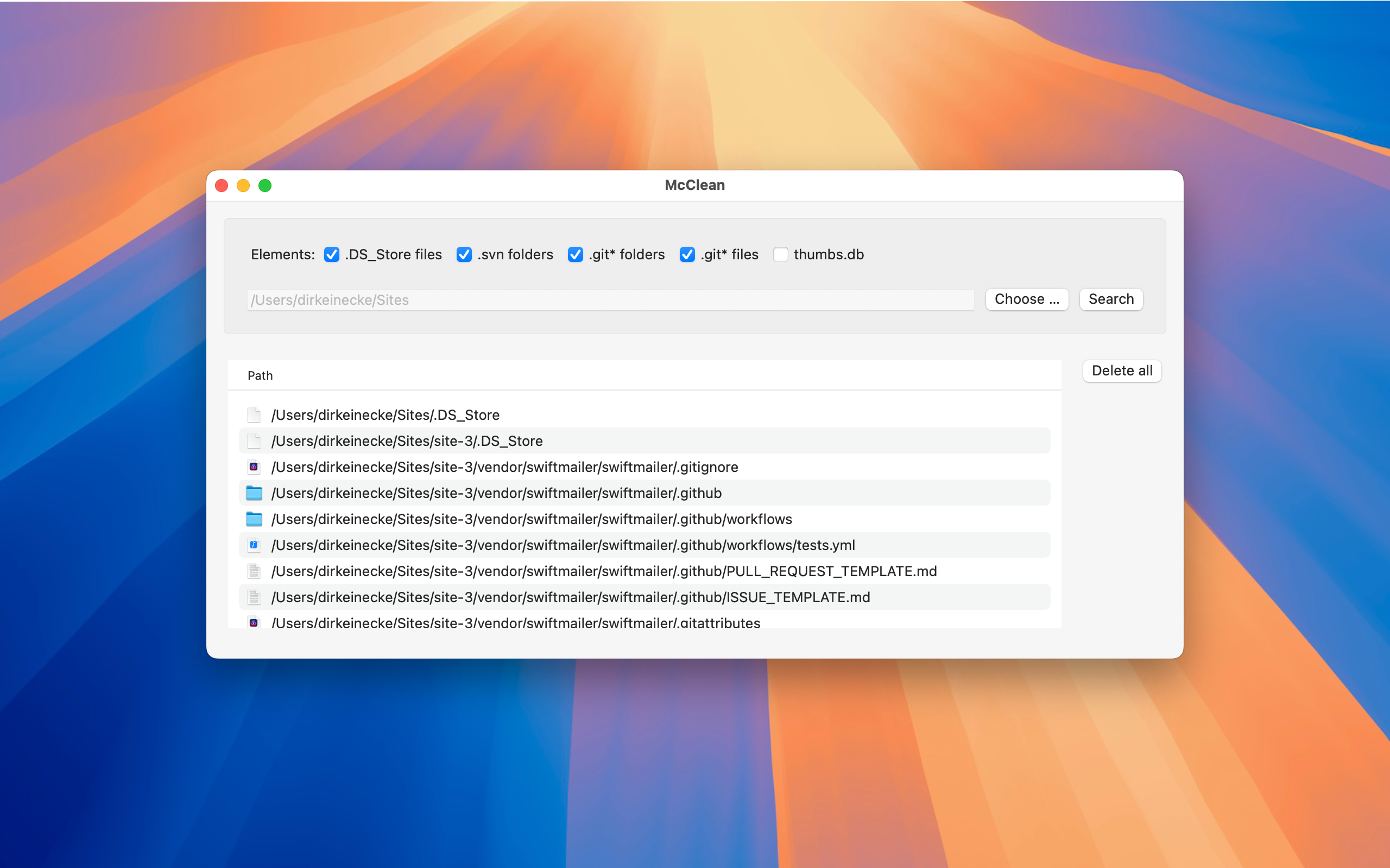 McClean Screenshot - Light Mode