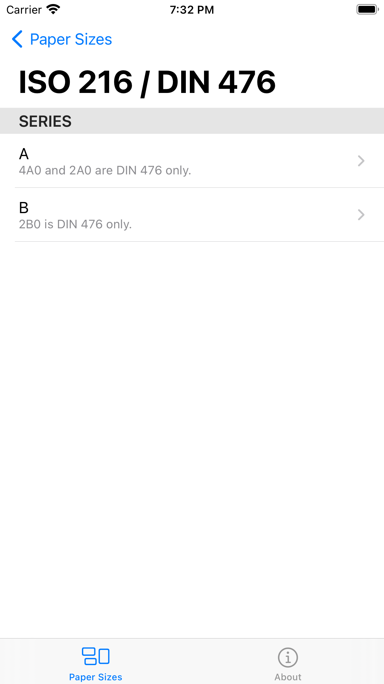 Paper Size Screenshot 3