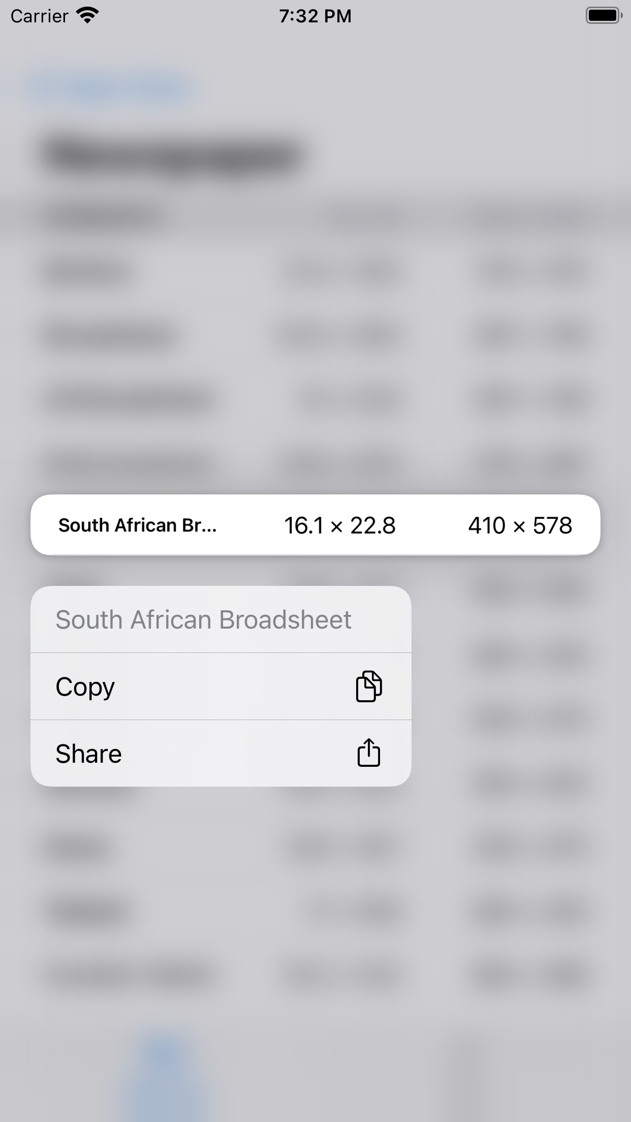 Paper Size Screenshot 4