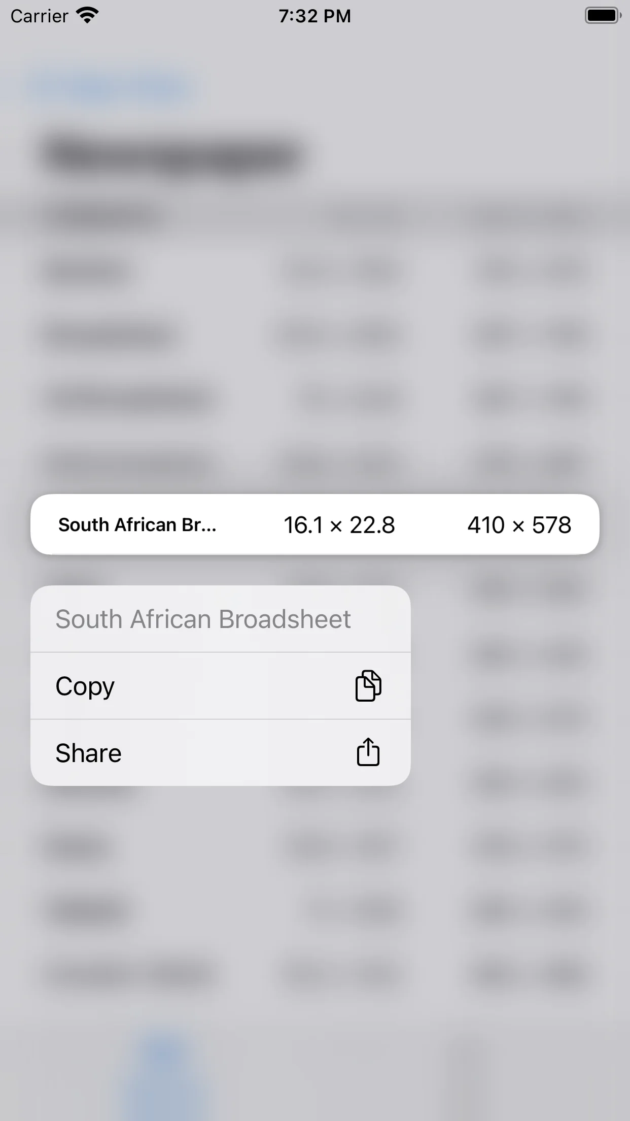 Paper Size Screenshot 4